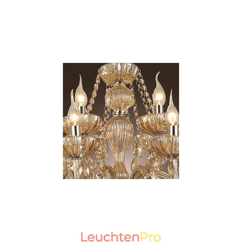 Kronleuchter Kristall Luxus Modern 2 Ebenen Wohnzimmer 12 Lichter