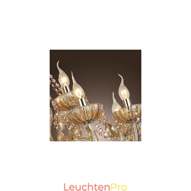 Kronleuchter Kristall Luxus Modern 2 Ebenen Wohnzimmer 12 Lichter