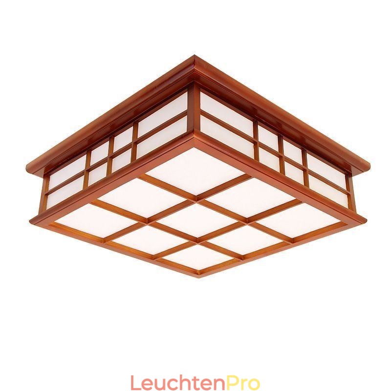Deckenleuchte im Retro-Stil aus Holz