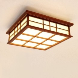 Deckenleuchte im Retro-Stil aus Holz