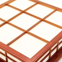 Deckenleuchte im Retro-Stil aus Holz