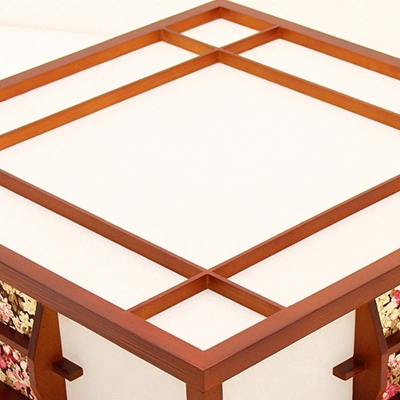 Quadratische Deckenleuchte im Retro-Stil aus Holz