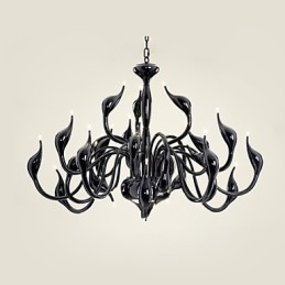 Moderne Kronleuchter Licht 24 Lichter G4 Schwarz Malerei
