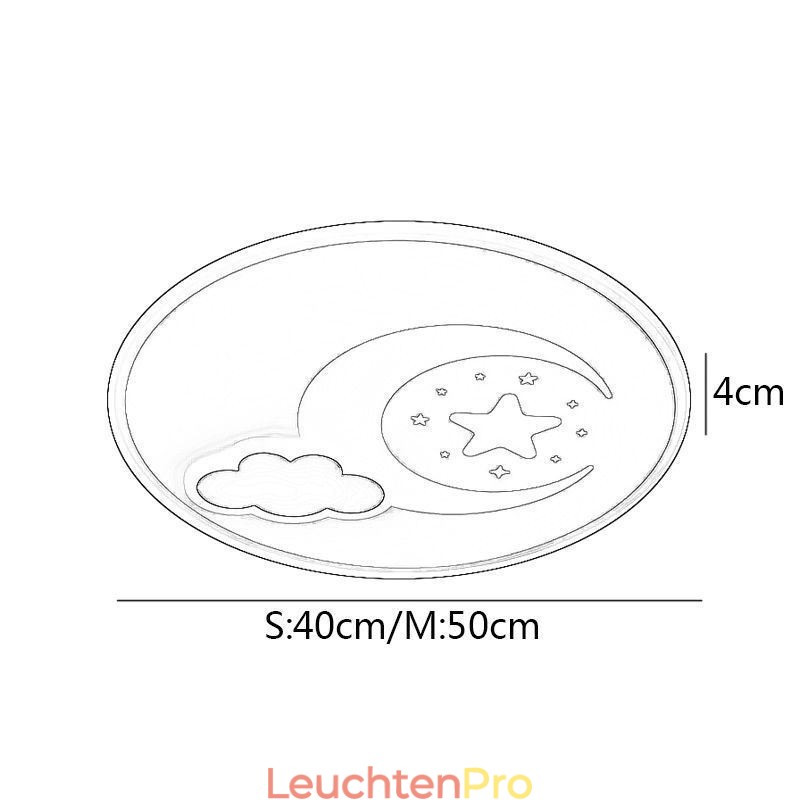 Simplicity Deckenleuchte Mond & Stern Deckenlampe