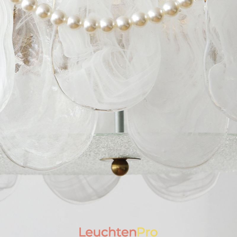 Europäische Deckenleuchte aus Eisen, elegante Deckenleuchte aus Glas