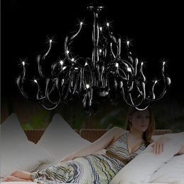 Moderne Kronleuchter Licht 24 Lichter G4 Schwarz Malerei
