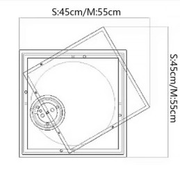 Moderne Deckenleuchte, quadratisch, geometrische Acryl-Deckenleuchte