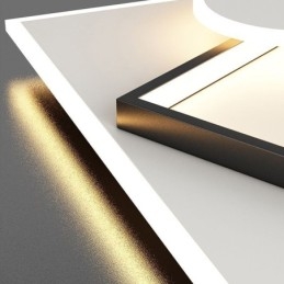 Moderne Deckenleuchte, quadratisch, geometrische Acryl-Deckenleuchte