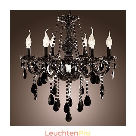 Kronleuchter Schwarz Kristall Modern 6 Lichter Kronleuchter Schwarz Kristall Modern 6 Lichter