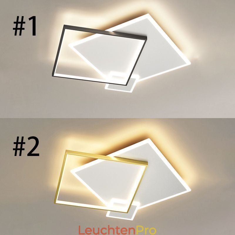 Moderne Deckenleuchte, geometrische quadratische Deckenleuchte
