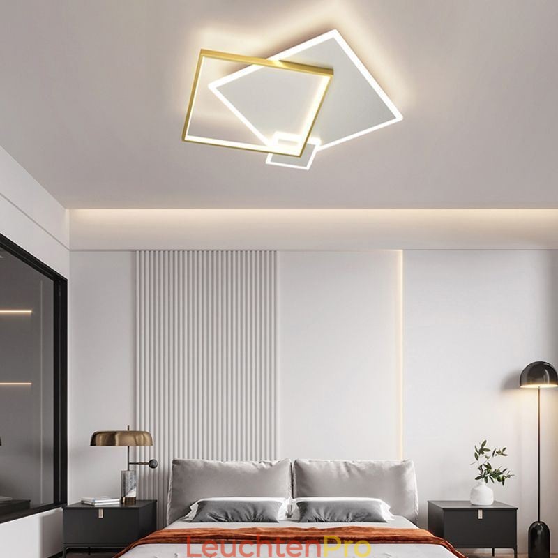 Moderne Deckenleuchte, geometrische quadratische Deckenleuchte