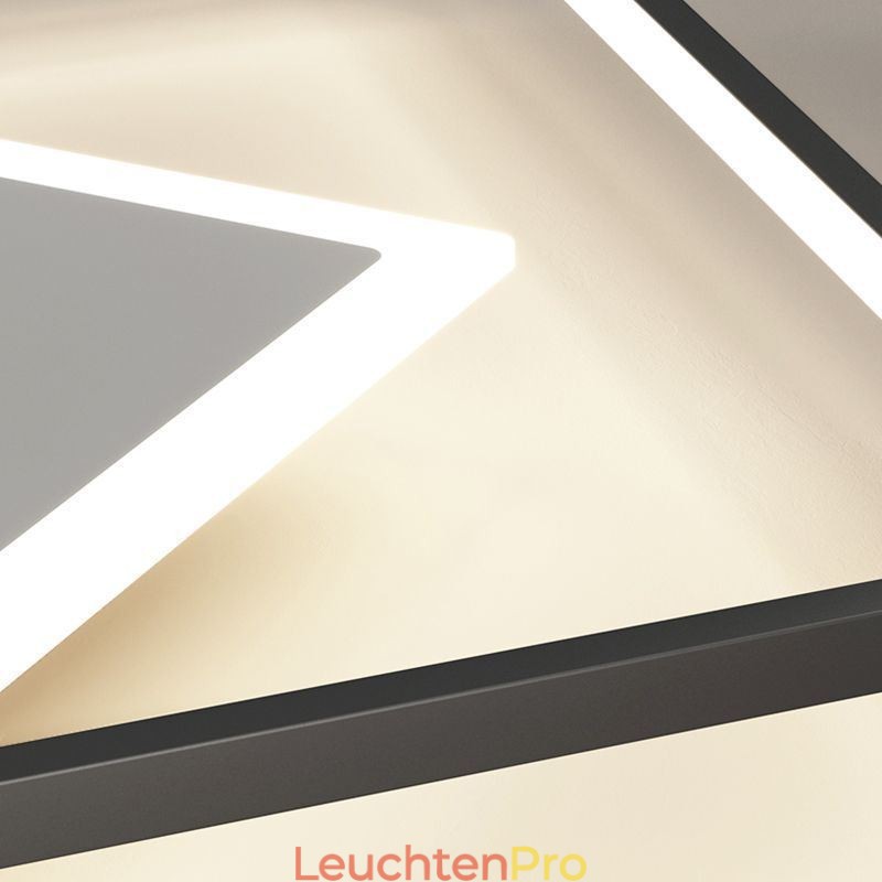 Moderne Deckenleuchte, geometrische quadratische Deckenleuchte