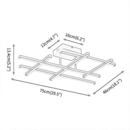 Deckenleuchte mit Unterputzmontage, Aluminium-Deckenleuchte