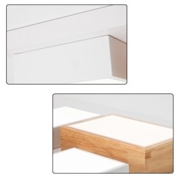 Moderne Acryl Deckenleuchte Geometrische Holz Deckenleuchte