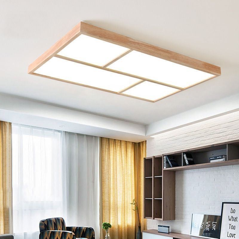 Moderne Deckenleuchte Minimalistischer Holzstil Unterputz Deckenleuchte