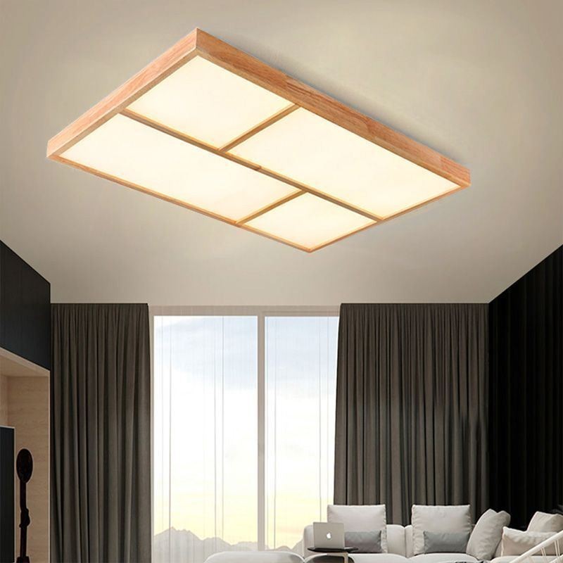 Moderne Deckenleuchte Minimalistischer Holzstil Unterputz Deckenleuchte
