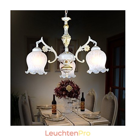 Kronleuchter Drei Lichter Weiß Europäischen Retro Klassische