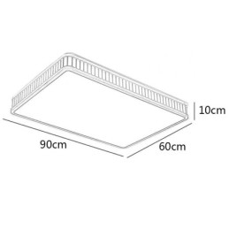 Japanische Acryl-Deckenleuchte, rechteckig, Gummiholz-Deckenleuchte