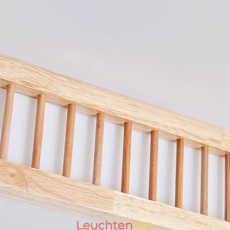 Japanische Acryl-Deckenleuchte, rechteckig, Gummiholz-Deckenleuchte