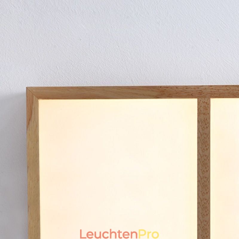 Japanische Acryl-Deckenleuchte, geometrische Holz-Deckenleuchte