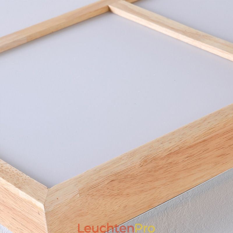 Japanische Acryl-Deckenleuchte, geometrische Holz-Deckenleuchte