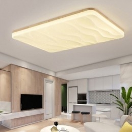 Japanische Acryl-Deckenleuchte, rechteckige gewellte Deckenlampe