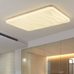 Japanische Acryl-Deckenleuchte, rechteckige gewellte Deckenlampe