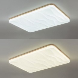 Japanische Acryl-Deckenleuchte, rechteckige gewellte Deckenlampe
