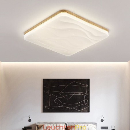 Japanische Acryl-Deckenleuchte, quadratische gewellte Deckenlampe Japanische Acryl-Deckenleuchte, quadratische gewellte Deckenlampe