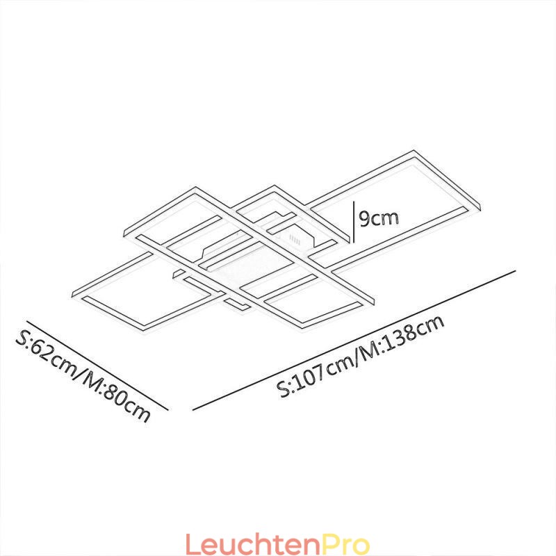 Moderne Deckenleuchte Geometrische Quadratische Deckenlampe