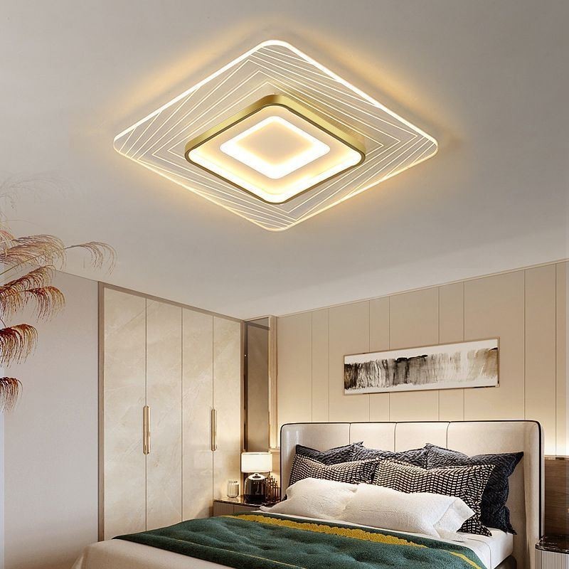 Deckenleuchte, flächenbündige quadratische Deckenlampe