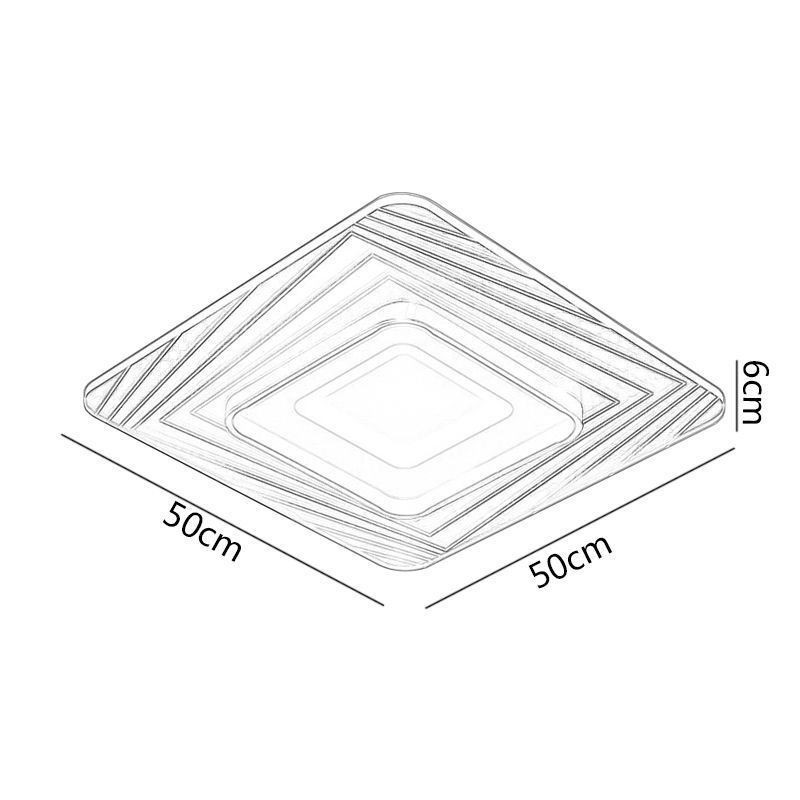 Deckenleuchte, flächenbündige quadratische Deckenlampe