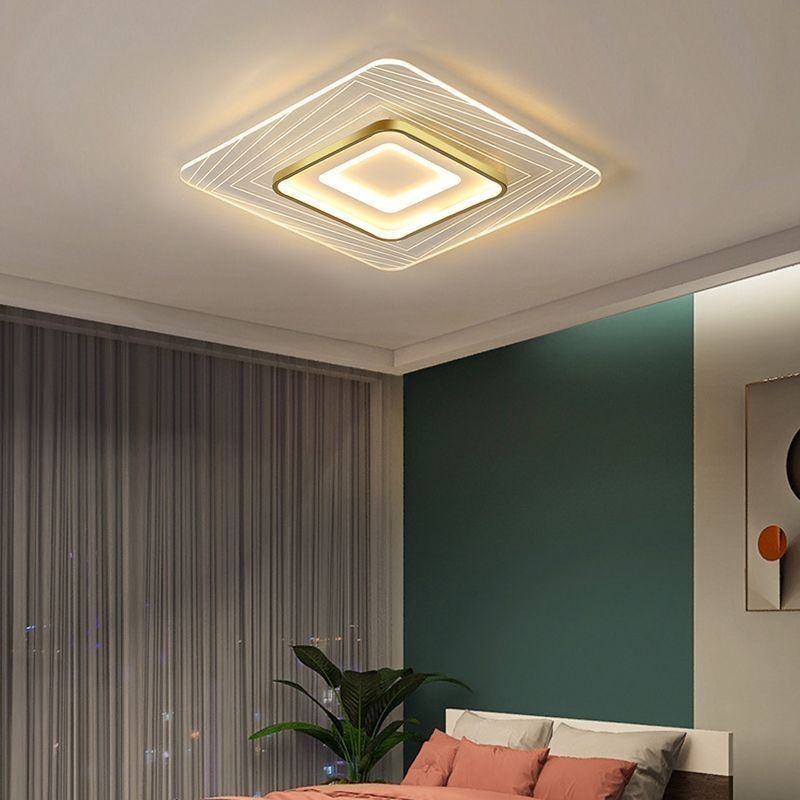 Deckenleuchte, flächenbündige quadratische Deckenlampe