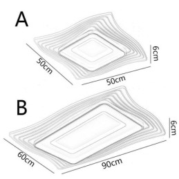 Moderne Deckenleuchte, flächenbündige Deckenleuchte in quadratischer Form