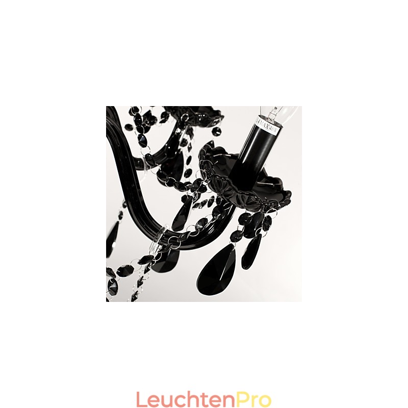 Kronleuchter Schwarz Kristall Modern 6 Lichter