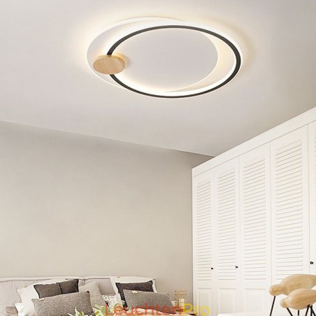 Moderne Deckenleuchte mit 2 Ringen aus Acryl Moderne Deckenleuchte mit 2 Ringen aus Acryl