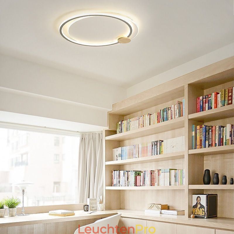 Moderne Deckenleuchte mit 2 Ringen aus Acryl