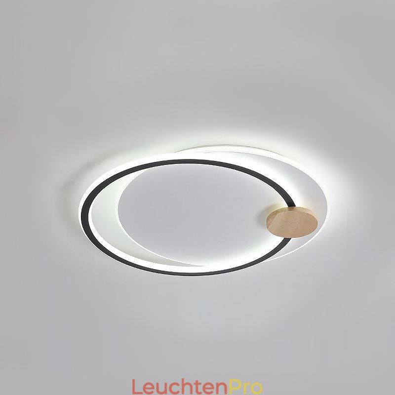 Moderne Deckenleuchte mit 2 Ringen aus Acryl