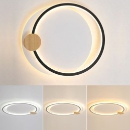 Moderne Deckenleuchte mit 2 Ringen aus Acryl