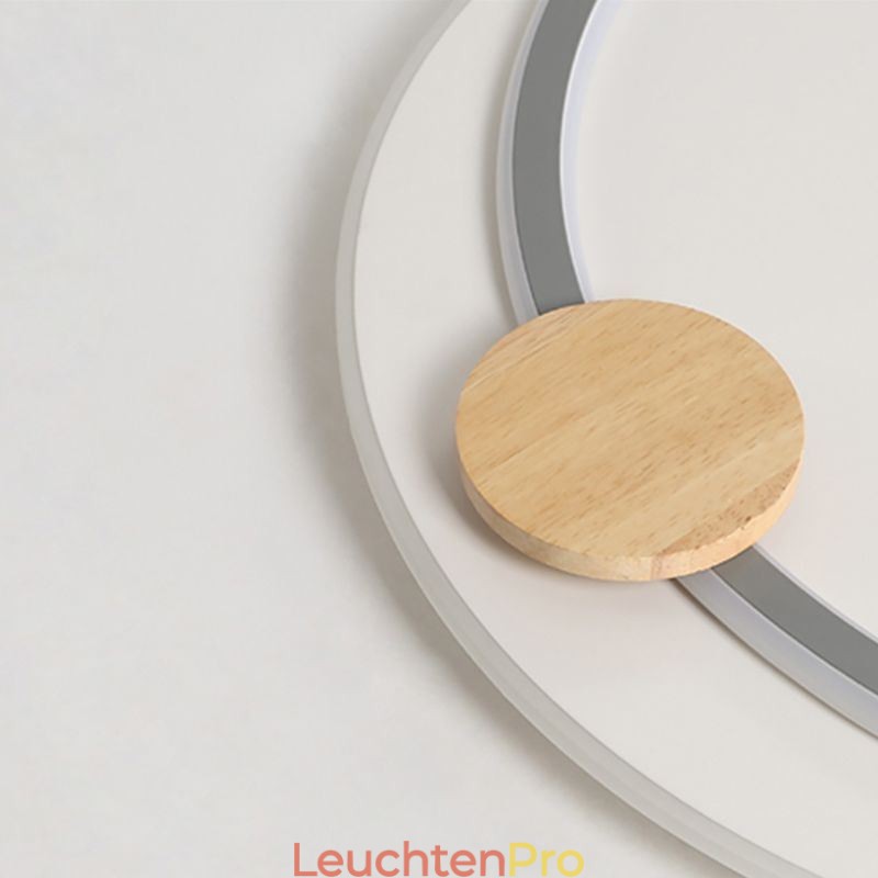 Moderne Deckenleuchte mit 2 Ringen aus Acryl
