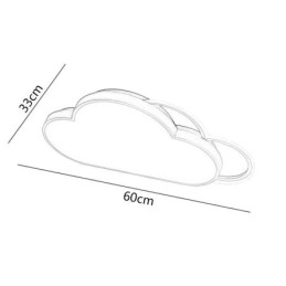 Moderne Deckenleuchte in Wolkenform