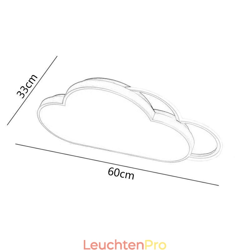Moderne Deckenleuchte in Wolkenform
