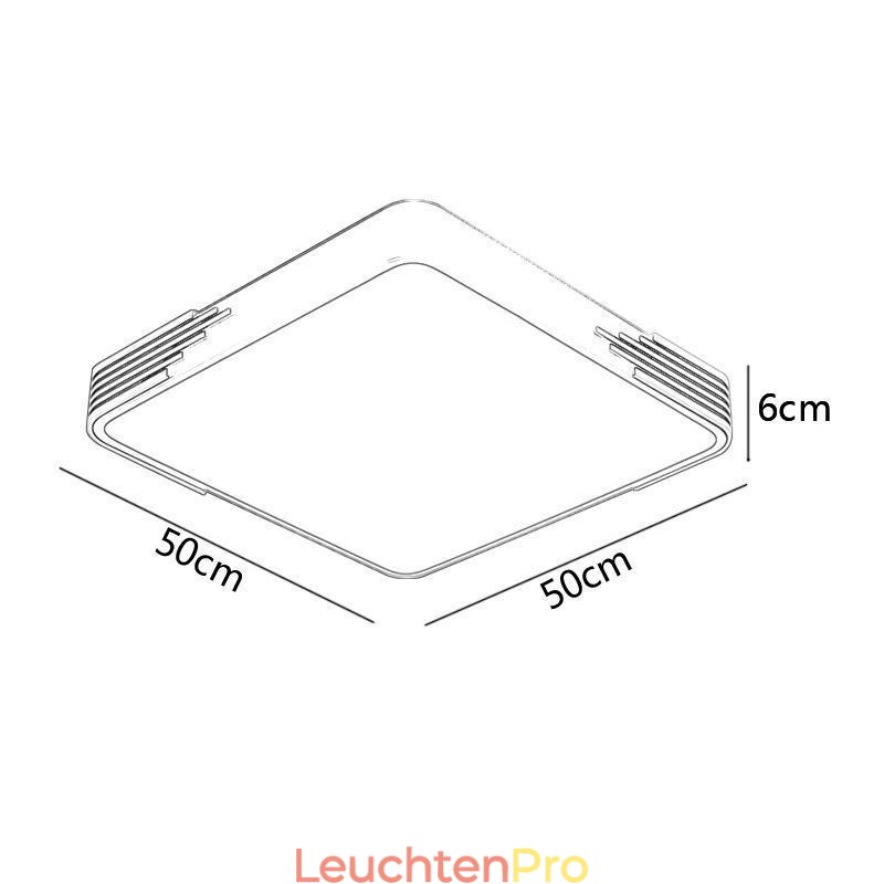 Moderne Deckenleuchte mit Unterputzmontage, quadratische Deckenleuchte