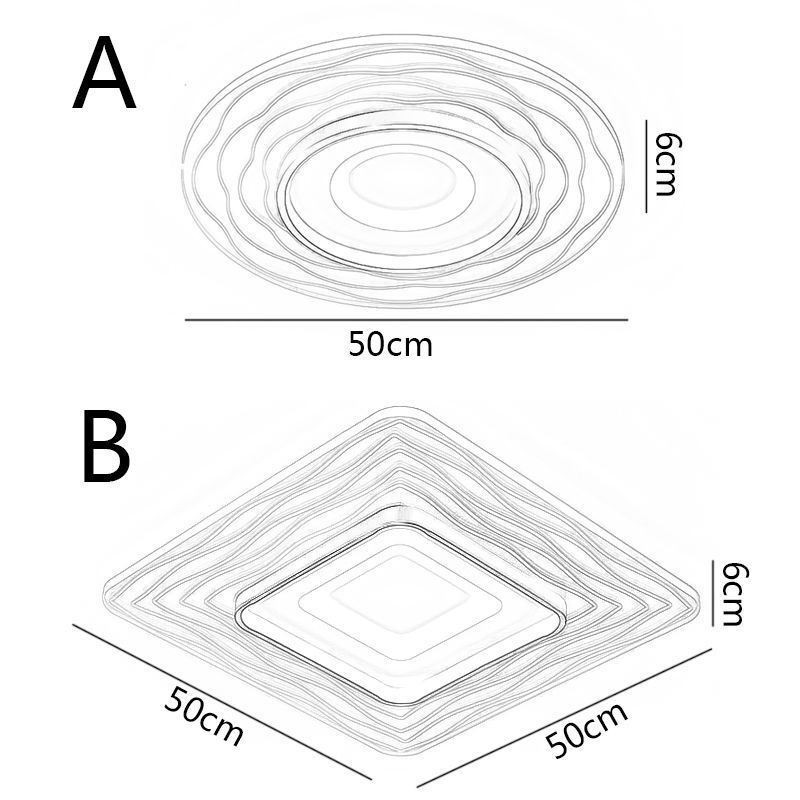 Unterputz-Deckenleuchte Minimalistische ultradünne Deckenleuchte aus Acryl
