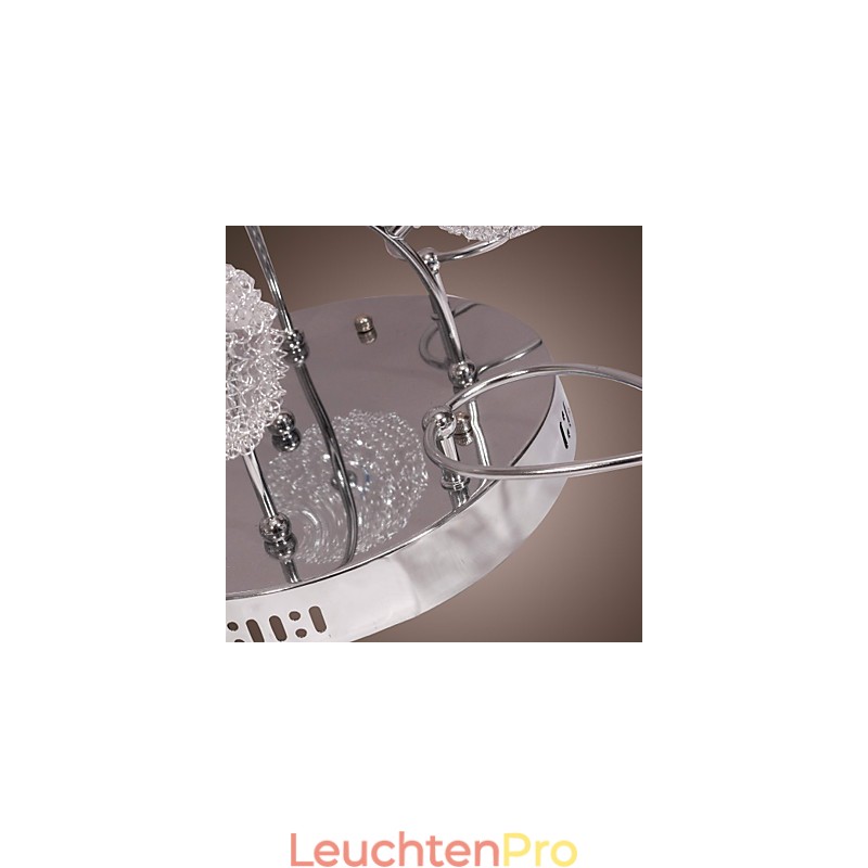 G4 12-flammige Deckenleuchte aus Eisen mit Aluminiumschirmen
