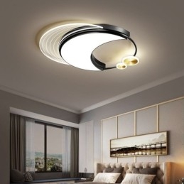 Dimmbare Deckenleuchte, moderne Unterputz-Leuchten mit Mondform, 36 W
