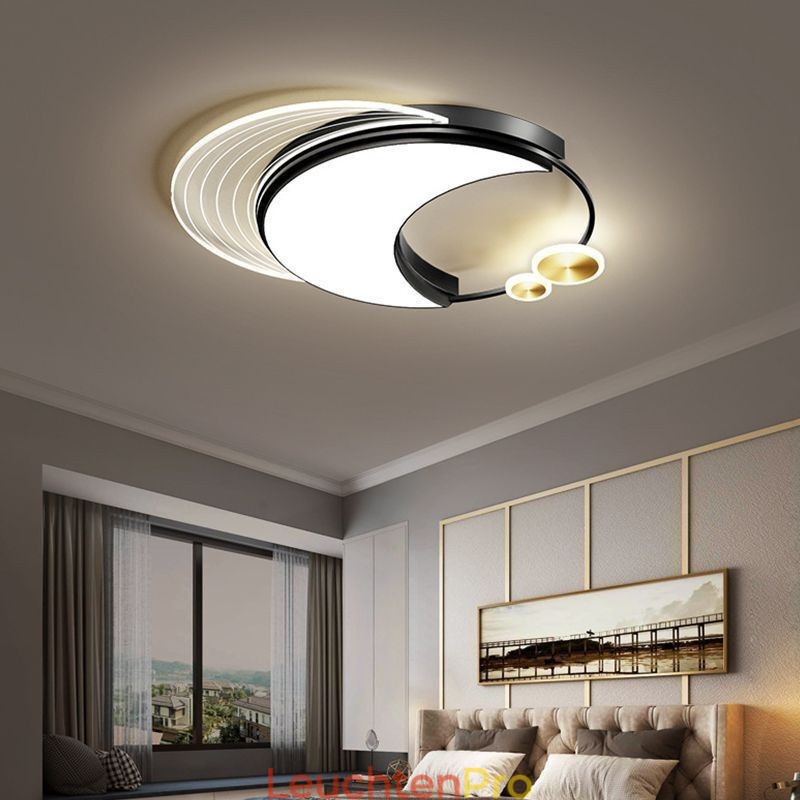 Dimmbare Deckenleuchte, moderne Unterputz-Leuchten mit Mondform, 36 W