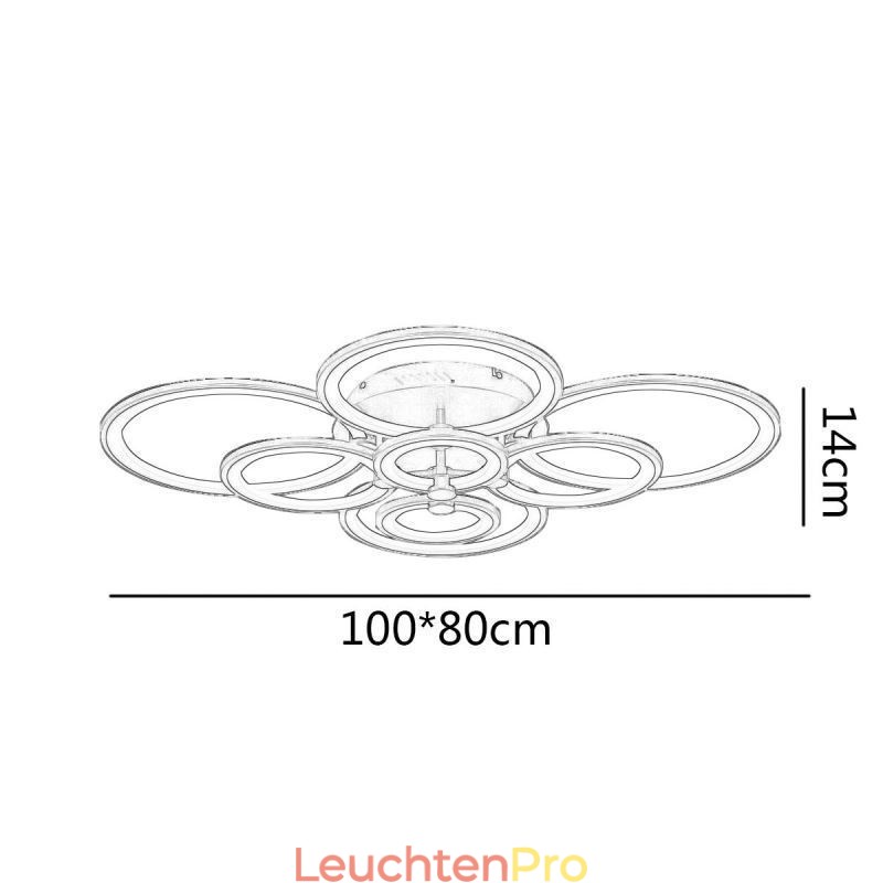 Dimmbare Deckenleuchte Moderne Ring Circle Unterputz-Deckenleuchte