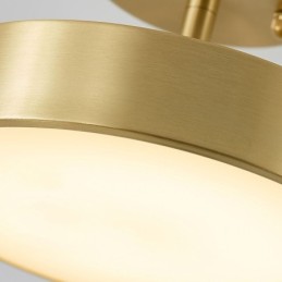 Runde Mini-Deckenleuchte in Gold-Kupfer
