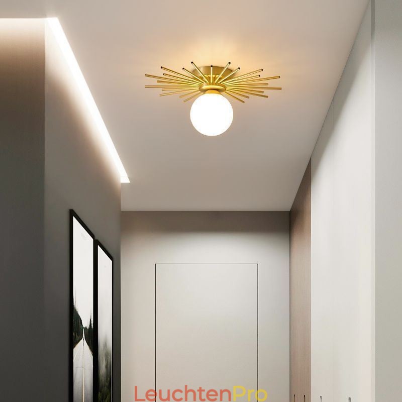 Moderne 1-flammige Deckenleuchte mit Kugel-Deckenleuchte
